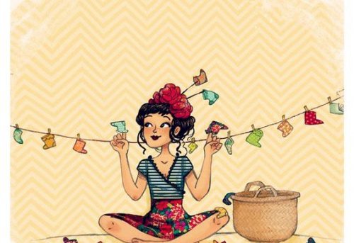 ragazza spensierata con coscienza tranquilla