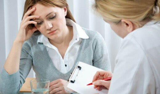 Persona depressa dal medico