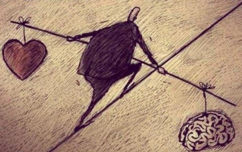 raffigurazione dell'equilibrio tra cuore e cervello