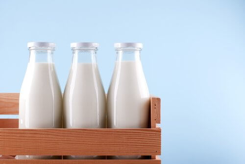 Bottiglie di latte