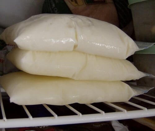 latte in freezer