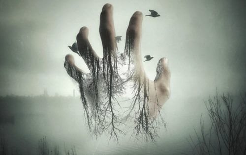 Mano ramificata come un albero