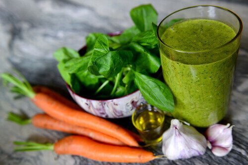 Frullato carote e spinaci