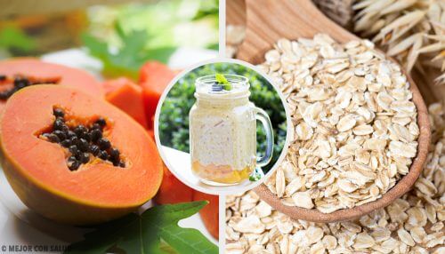 Frullato di papaia, mela e avena per l’apparato digerente Frullato di papaia, mela e avena per l’apparato digerente