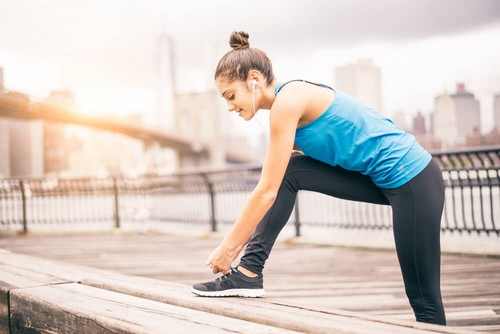 Allenarsi in un parco.