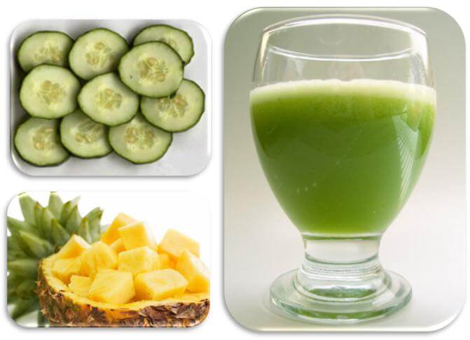 Frullato di cetriolo e ananas