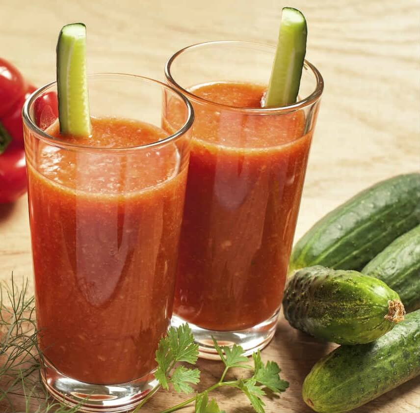 Frullato di cetriolo e pomodoro