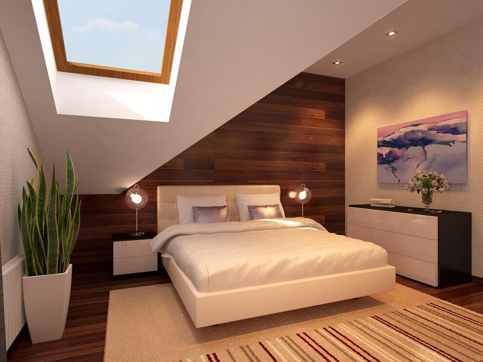 Camera da letto con pianta