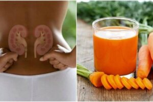 Depurare i reni con un frullato di carote e cetriolo