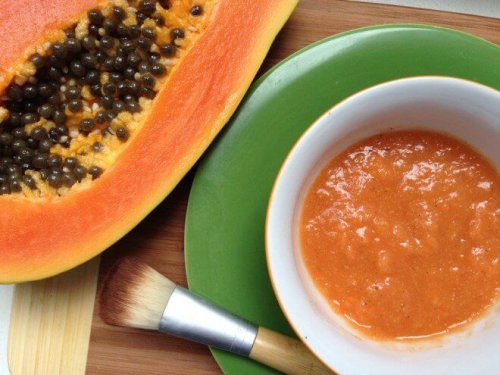 Maschera mela e papaya per la pelle