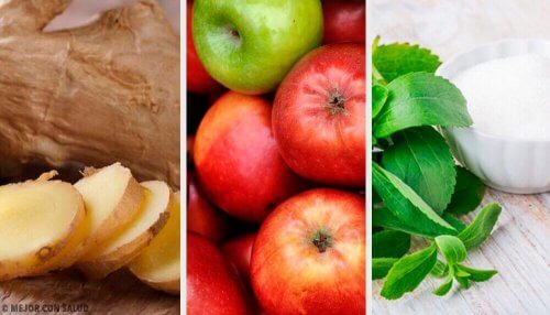 Bevanda contro gli eccessi: zenzero, stevia e mela