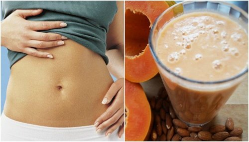 Frullato di papaya e latte di mandorle per migliorare la digestione