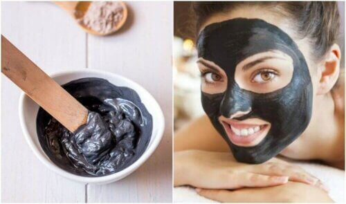 Maschera nera per eliminare punti neri e impurità