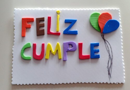 Biglietto di compleanno con il fomy