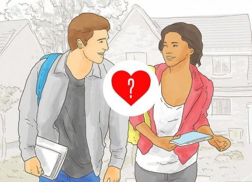 ragazzo e ragazza parlano amore non si cerca