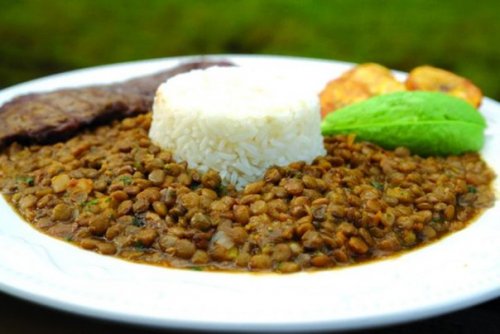 Lenticchie con riso e carne