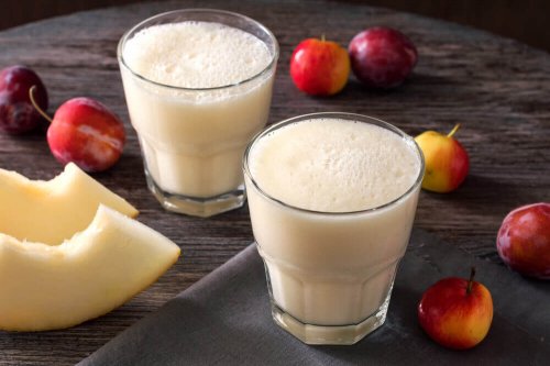 frullato con melone e prugne