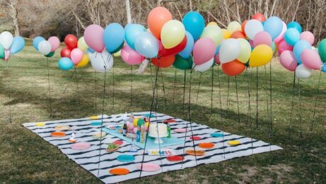 Palloncini all'aria aperta