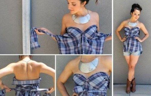 Riutilizzare una camicia vecchia.