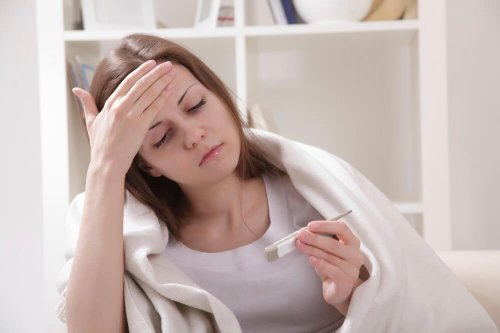 Donna con febbre