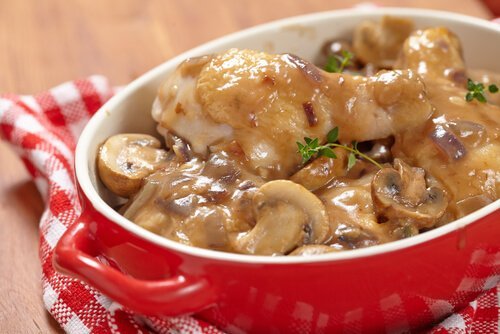 Pollo con champignon