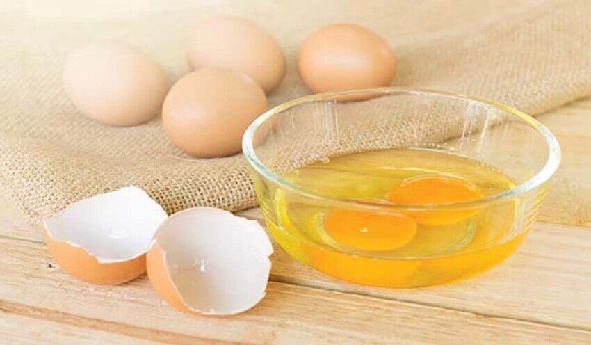 Bacinella con tuorli d'uovo