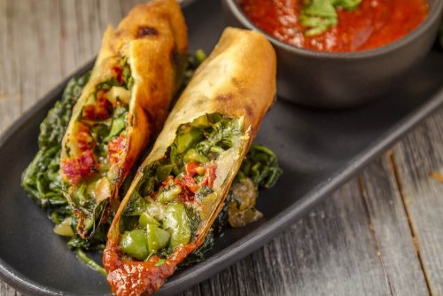 Involtini di spinaci con vegetali