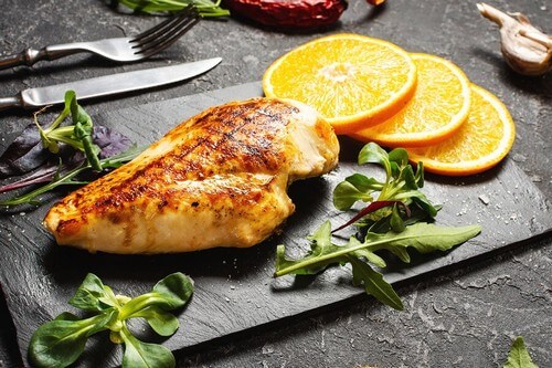 Petto di pollo all'arancia