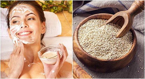 Lavare il viso con la quinoa