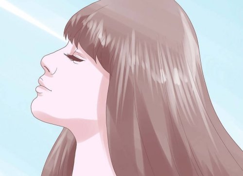 Ragazza di profilo con gli occhi chiusi