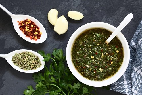 Salsa chimichurri verde