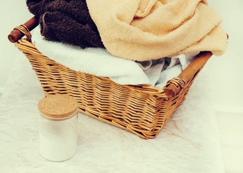 Lavare gli asciugamani con il bicarbonato