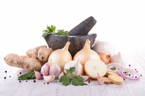 Cipolla, aglio e zenzero