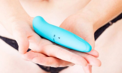 Dildo azzurro.