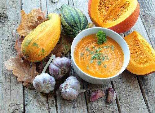 Piattino con vellutata di zucca