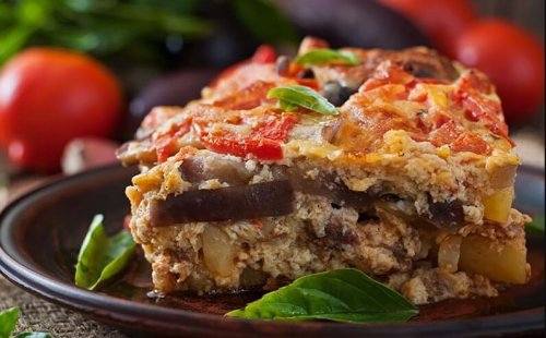 Moussaka greca nel piatto