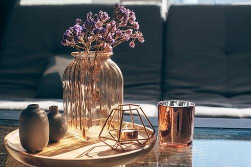 Caraffa decorativa pulire i vasi in vetro