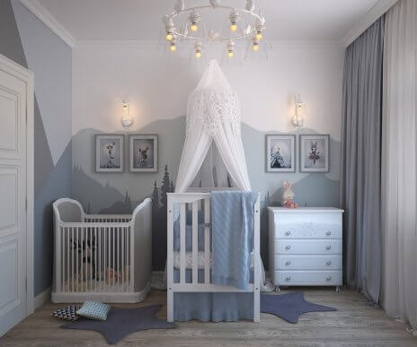 Cameretta dei bambini e colori adatti