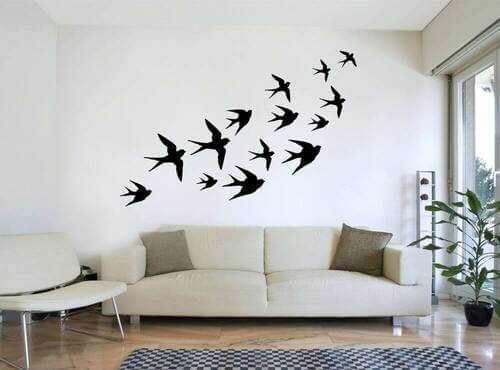 Rondini con stencil
