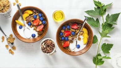 Colazione nutriente a base di frutta