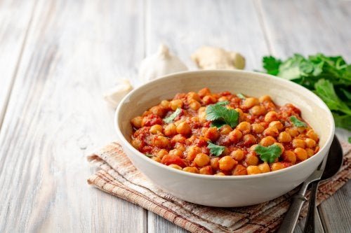 Ricetta dei ceci al curry