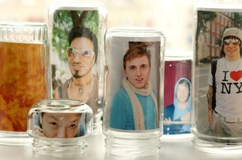 Barattoli per creare delle cornici per foto