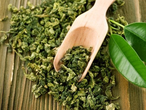 Foglie di tè verde
