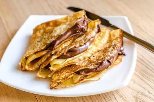 Crepes con farcitura alla nutella