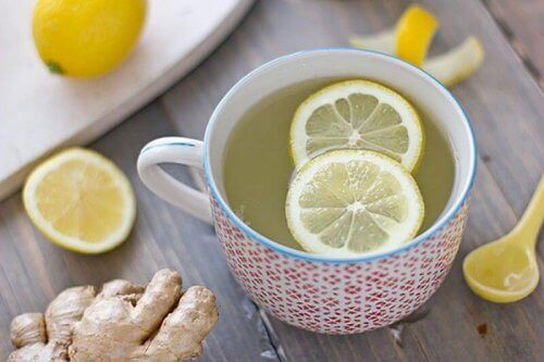 Infuso di radice di limone e zenzero