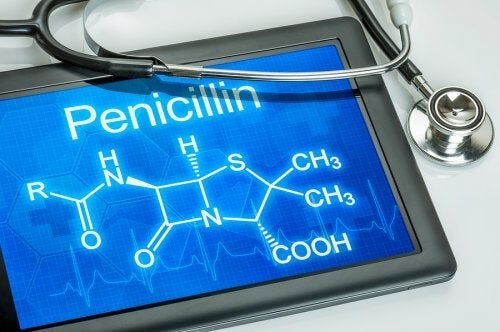 Formula chimica della penicillina.