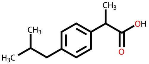 Struttura dell'ibuprofene