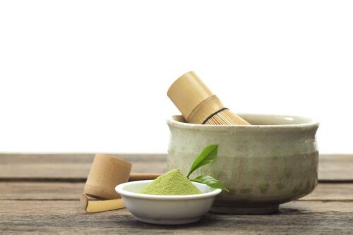 Tè matcha e pestello