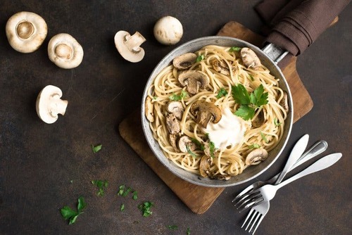 Pasta ai funghi.