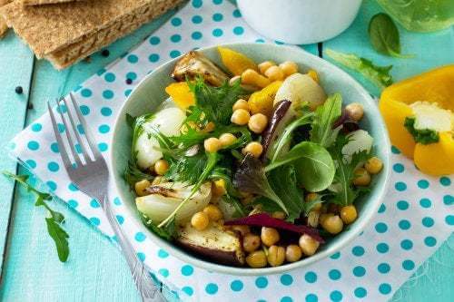 Insalata di ceci e melanzane